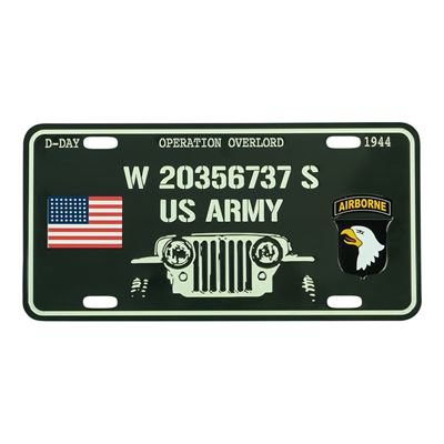 Blechschild aufs Auto D-DAY WILLYS