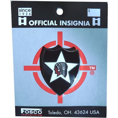 Anstecker US 2nd INFANTRY DIVISION / Indianer bunt /