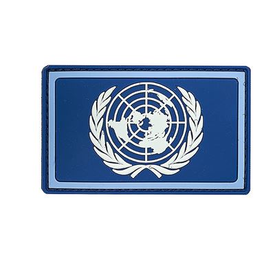 Aufnäher Flagge UN farbig Kunststoff VELCRO 8x5cm
