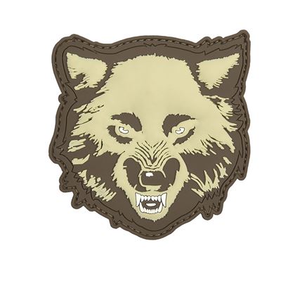 3D-Kunststoff-Patch WOLF velcro COYOTE