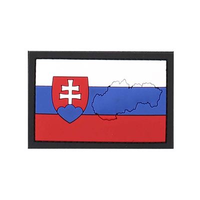 3D Kunststoff-Klettpatch SLOWAKEI mit Länderumriss