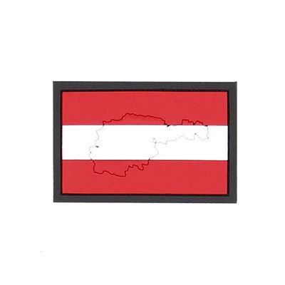 3D Kunststoff Klettpatch ÖSTERREICH mit Länderumriss
