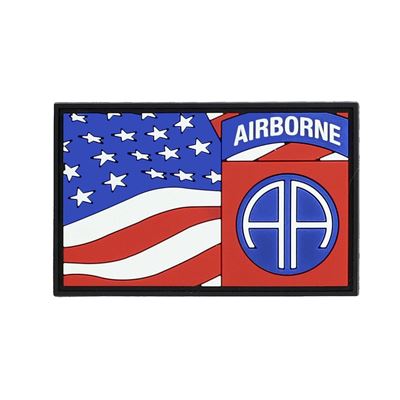 3D-Plastikpatch 82nd Airborne mit US-Flagge