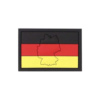 3D Kunststoff Klettpatch DEUTSCHLAND mit Länderumriss