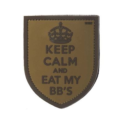 Patch 3D Kunststoff KEEP CALM AND EAT MY BB´S
