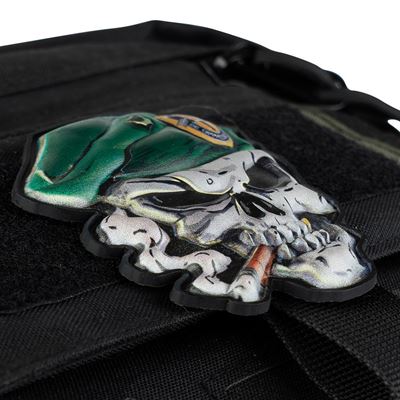 Patch 3D Totenkopf mit Barett velcro