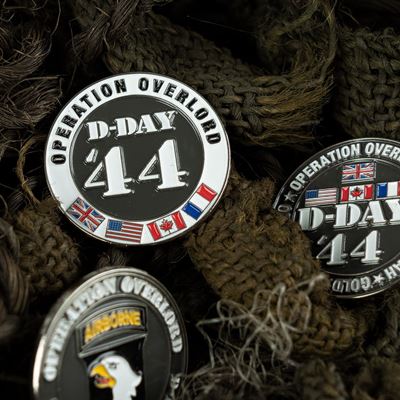 Anstecker D-DAY 44 mit alliierten Flaggen FOSTEX 445510-14002 3