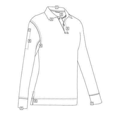 Poloshirt Damen 24-7 Langarm CLASSIC BLAU
