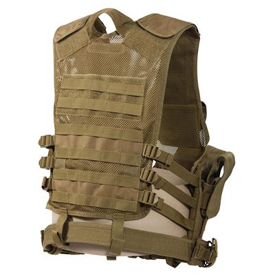 Taktische Weste CROSS DRAW MOLLE COYOTE BROWN