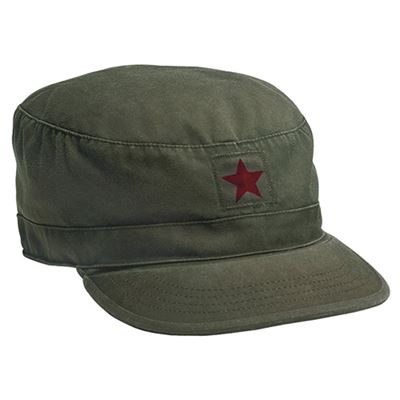 Mütze VINTAGE FATIGUE RED STAR GRÜN