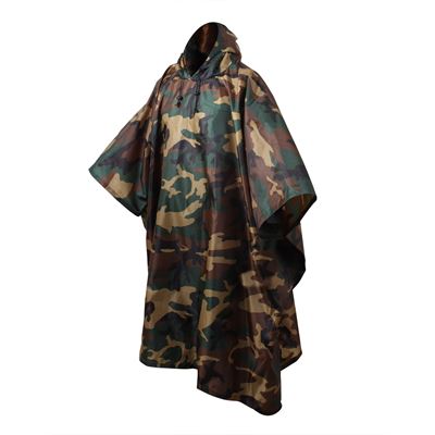 Poncho US rip-stop 140 x 225 cm WOODLAND