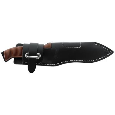Messer Walther P38 Lederscheide SCHWARZE Klinge