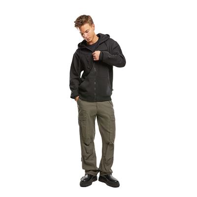 Taktisches Sweatshirt mit Reißverschluss und Kapuze „Tactical Sweat Jacket“ SCHWARZ BRANDIT 5033-11002 2