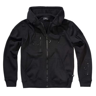 Taktisches Sweatshirt mit Reißverschluss und Kapuze „Tactical Sweat Jacket“ SCHWARZ