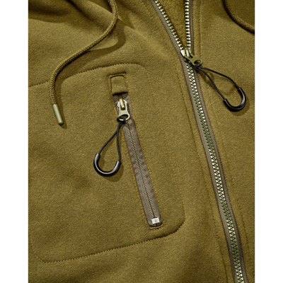 Taktisches Sweatshirt mit Reißverschluss und Kapuze „Tactical Sweat Jacket“ GRÜN BRANDIT 5033-15001 5