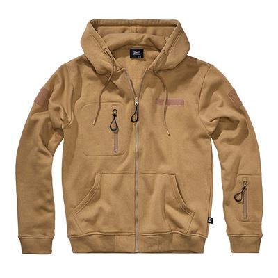 Taktisches Sweatshirt mit Reißverschluss und Kapuze „Tactical Sweat Jacket“ COYOTE