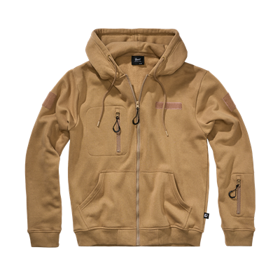 Taktisches Sweatshirt mit Reißverschluss und Kapuze „Tactical Sweat Jacket“ COYOTE