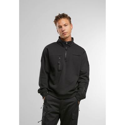 Taktisches Sweatshirt mit ¾-Reißverschluss von Tactical Sweat Troyer SCHWARZ BRANDIT 5034-11002 3