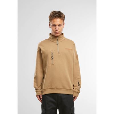 Taktisches Sweatshirt mit ¾-Reißverschluss von Tactical Sweat Troyer CAMEL-COYOTE BRANDIT 5034-20070 3