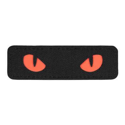 CAT EYES Klettpatch SCHWARZ-ROT GLOW IN THE DARK