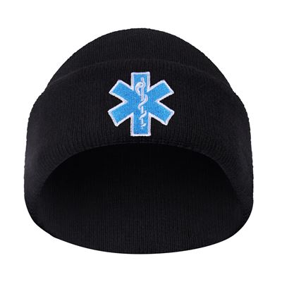 Strickmütze STAR OF LIFE "EMS" SCHWARZ