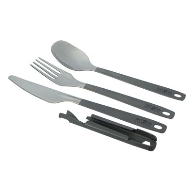 Reise Besteck leicht BW 4-teilig zusammensteckbar Set TITAN (45g)