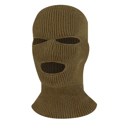 Sturmhaube mit drei Öffnungen gestrickt US COYOTE BROWN ROTHCO 5439 4