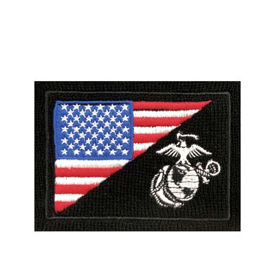 Mütze WATCH Flagge USA/USMC gestrickt SCHWARZ