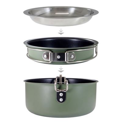 Outdoor-Kochgeschirr-Set 3-teilig ALU Snap-Pack Origin Outdoors 557401 3