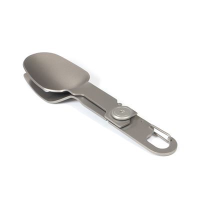 Zusammenklappbarer Löffel mit Gabel und Karabinerhaken „Spork Compact TITANIUM“ Origin Outdoors 562088 5