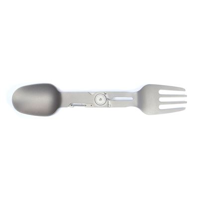 Zusammenklappbarer Löffel mit Gabel und Karabinerhaken „Spork Compact TITANIUM“ Origin Outdoors 562088 7