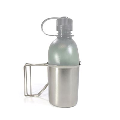 Trinkflasche US-Modell aus Edelstahl, faltbare Henkel und Griff 2in1 mit Deckel Origin Outdoors 562092 3
