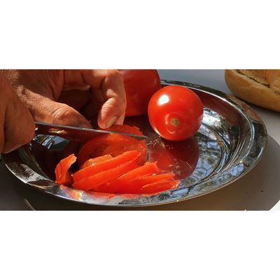 Flacher Teller aus Edelstahl 18/8 glänzend 23,5 cm basic NATURE 562100 3