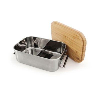 Edelstahl-Lunchbox mit Schneidebrett Lunchbox Bamboo-Clip Origin Outdoors 562104 2