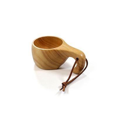 Tasse KUKSA 200 ml offener Griff HOLZ