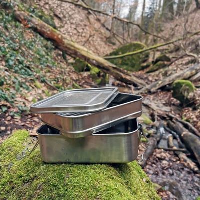 Zweistöckige Edelstahl-Brotdose Lunchbox Deluxe Double Origin Outdoors 562168 4