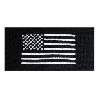 Mütze leicht gestrickt bunt US Flagge SCHWARZ und Weiße Flagge