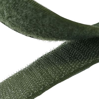 Klettschlaufe + Haken Breite 25 mm / 20 m KHAKI GRÜN