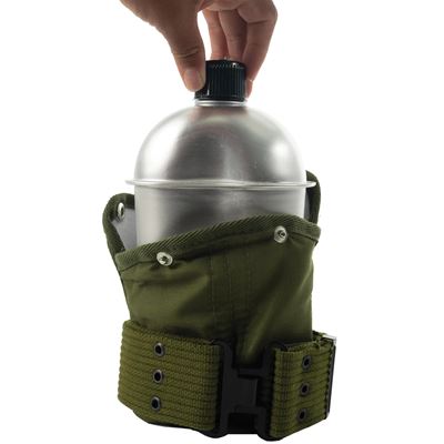 Feldflasche ALU mit Hülle und Gurt GRÜN ROTHCO 589 3