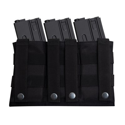 Open Mag Pouch 3xAR15 MOLLE elastisch SCHWARZ