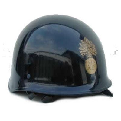 Helm RF französisch mit Abzeichen BLAU gebraucht