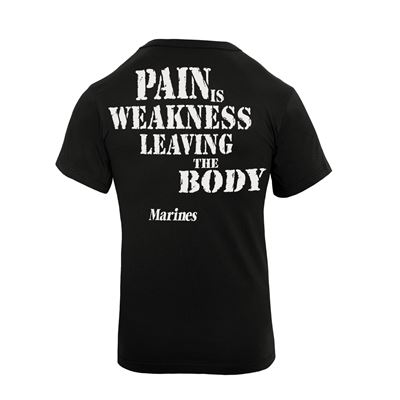 Tshirt MARINES PAIN IS WEAKNESS SCHWARZ ROTHCO 60417 2