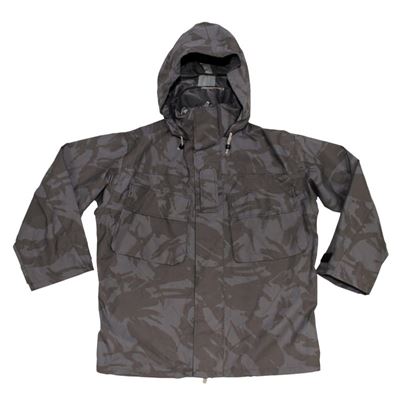 Nässeschutzjacke der Britischen Armee tarn schwarz eingefärbt