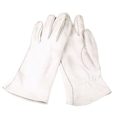 BW WEISSE Lederhandschuhe, gebraucht