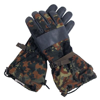 Handschuhe BW mit Leder Winter FLECKTARN gebraucht