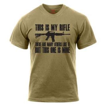 Tshirt THIS IS MY RIFLE COYOTE BROWN