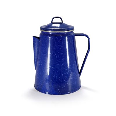 WESTERN Emaille-Kanne mit Perkolator 1,8 Liter BLAU