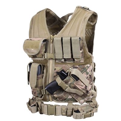 Taktische Weste CROSS DRAW MOLLE MULTICAM®