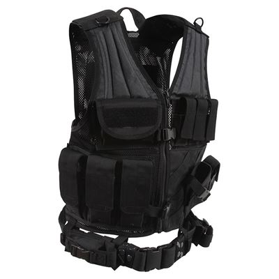 Taktische Weste CROSS DRAW MOLLE SCHWARZ