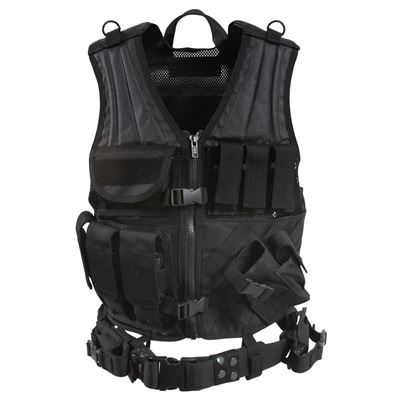 Taktische Weste CROSS DRAW MOLLE SCHWARZ